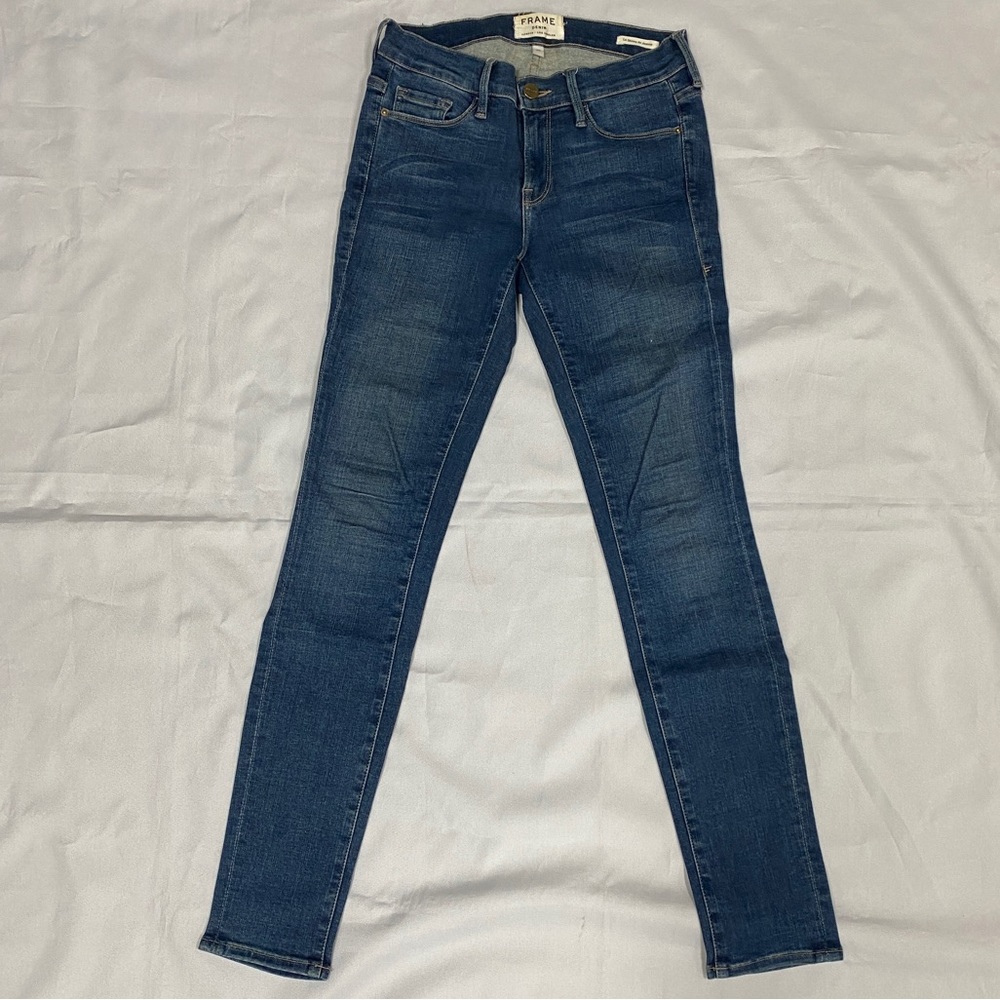 Frame Denim Jean Le Skinny de Jeanne Culver Dark Blue Jeans